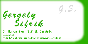 gergely sifrik business card